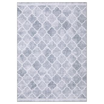 Garvee Moroccan Soft Fluffy Geometric Rug & Washable Throw Rug for Living Room Bedroom Decor