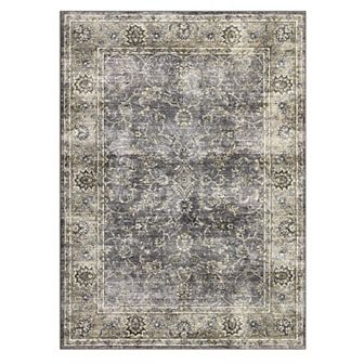 Garvee Vintage Oriental Floral Bedroom Rug Ultra Soft Washable Floorcover Mat for Living Room