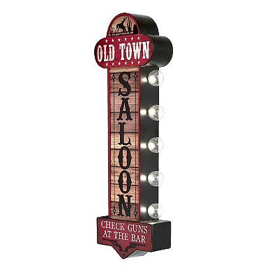 American Art Décor LED Old Town Saloon Metal Marquee Sign