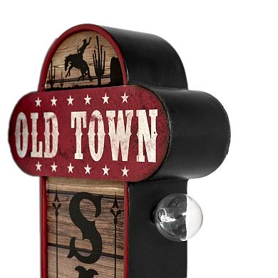American Art Décor LED Old Town Saloon Metal Marquee Sign