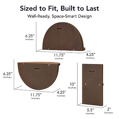 American Art Décor Half Circles Angles 4-pc. Shelf Wall Decor Set