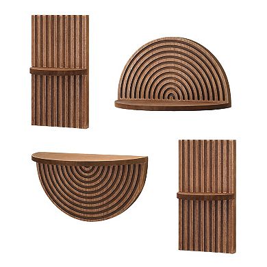 American Art Décor Half Circles Angles 4-pc. Shelf Wall Decor Set