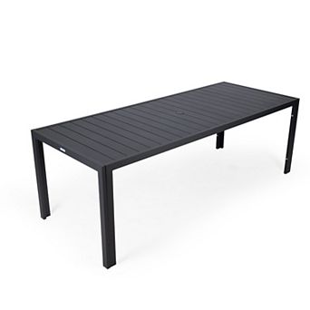Leisuremod Chelsea Aluminum Outdoor 87" Dining Table
