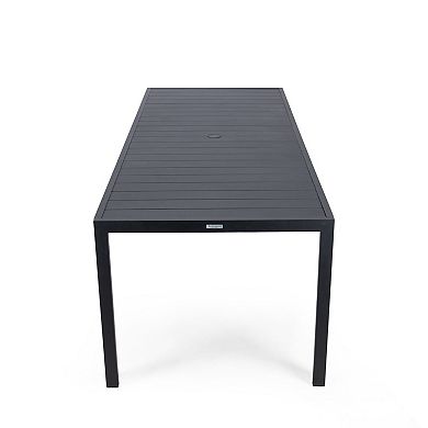 Leisuremod Chelsea Aluminum Outdoor 87" Dining Table