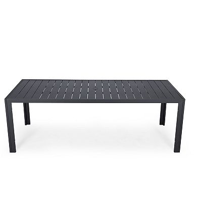 Leisuremod Chelsea Aluminum Outdoor 87" Dining Table