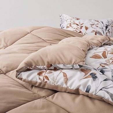 Unikome 7-piece Printed Down Alternative Bedding Set Complete Comforter Set With Stylish Design