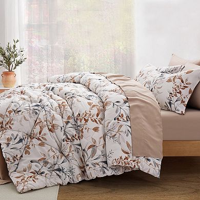 Unikome 7-piece Printed Down Alternative Bedding Set Complete Comforter Set With Stylish Design