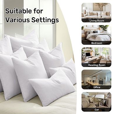 Unikome Pillows Insert Set Of 2, Sofa, Bed And Couch Decorative Pillows, Down Feather Pillows