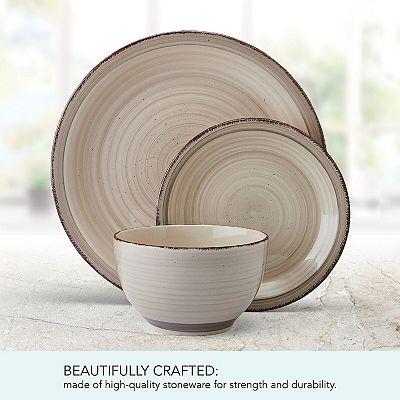 Pfaltzgraff Sadie Cream 12-Piece Dinnerware Set