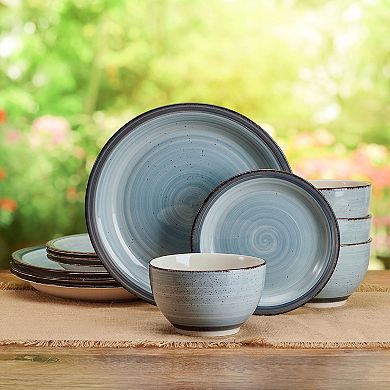 Pfaltzgraff Sadie Blue 12-Piece Dinnerware Set