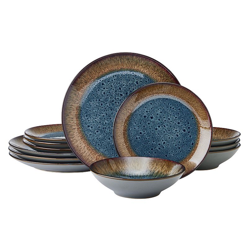 Pfaltzgraff Monroe Blue 12-Piece Dinnerware Set