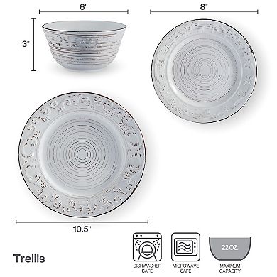 Pfaltzgraff Trellis 12-Piece Dinnerware Set