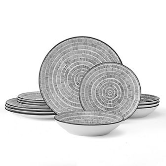 Pfaltzgraff Sketch Serenade 12 pc Dinnerware Set