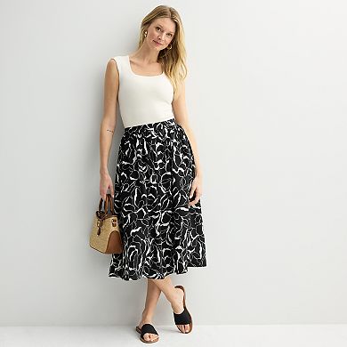 Women's Nine West A-Line Midi Skirt
