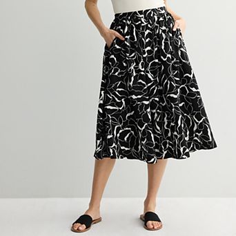 Women's Nine West A-Line Midi Skirt
