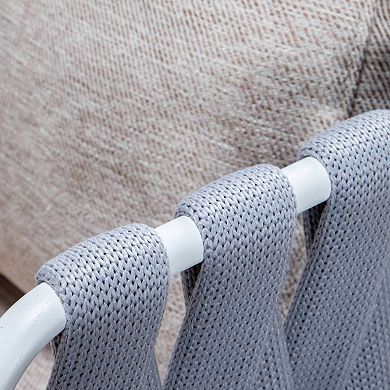 LeisureMod Spencer Modern Rope Outdoor Patio Dining Chair With Cushions