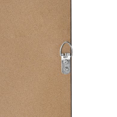 American Art Décor Distressed Carved Box Top Wall Mirror