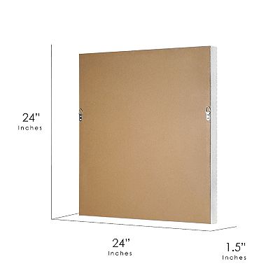 American Art Décor Distressed Carved Box Top Wall Mirror