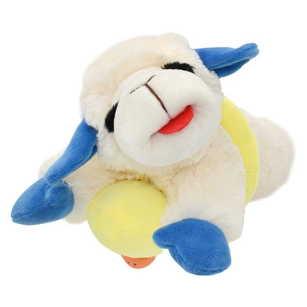 Multipet Lamb Chop Plush Dog Toy with Duck Floatie - Cream