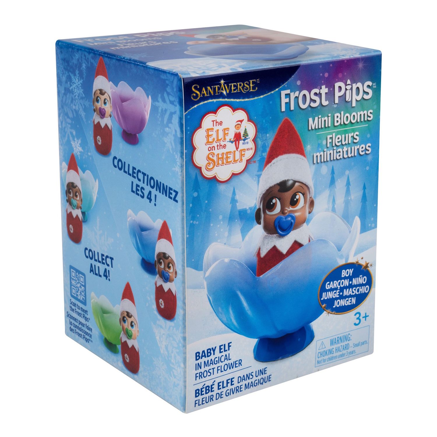 The Elf on the Shelf Frost Pips Mini Blooms Elf Baby Girl con ojos azules, incluye cuna de flores escarchadas, para edades de 3 años en adelante