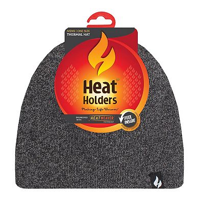 Men's Heat Holders Heatweaver Lined Flat Knit Beanie