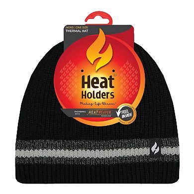 Men's Heat Holders Heatweaver Lined Stripe Roll Up Hat