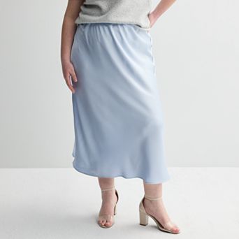 Juniors' Plus Size SO® Satin Maxi Bias Skirt