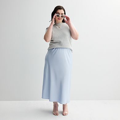 Juniors' Plus Size SO Satin Maxi Bias Skirt