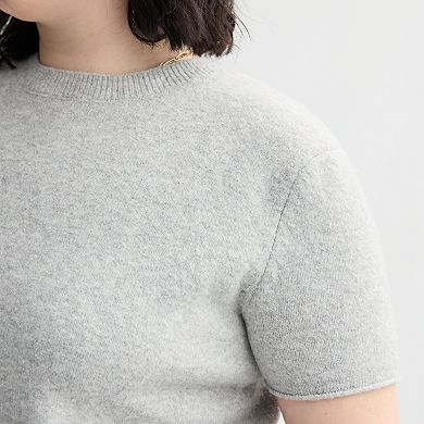 Juniors' Plus Size SO® Short Sleeve Sweater T-Shirt