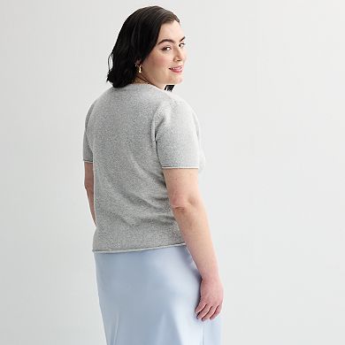 Juniors' Plus Size SO® Short Sleeve Sweater T-Shirt