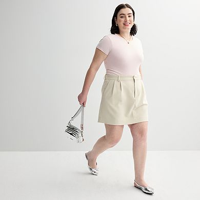 Juniors' Plus Size SO® Pleated Mini Skirt