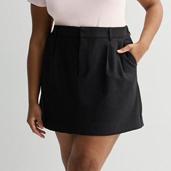 Juniors' Plus Size SO® Pleated Mini Skirt