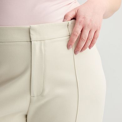 Juniors' Plus Size SO® Straight Leg Pleated Trouser Pants
