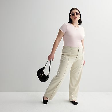 Juniors' Plus Size SO® Straight Leg Pleated Trouser Pants