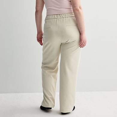 Juniors' Plus Size SO® Straight Leg Pleated Trouser Pants