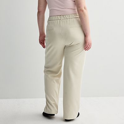 Juniors' Plus Size SO® Straight Leg Pleated Trouser Pants