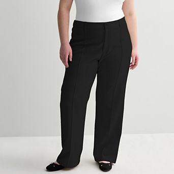 Juniors' Plus Size SO® Straight Leg Pleated Trouser Pants