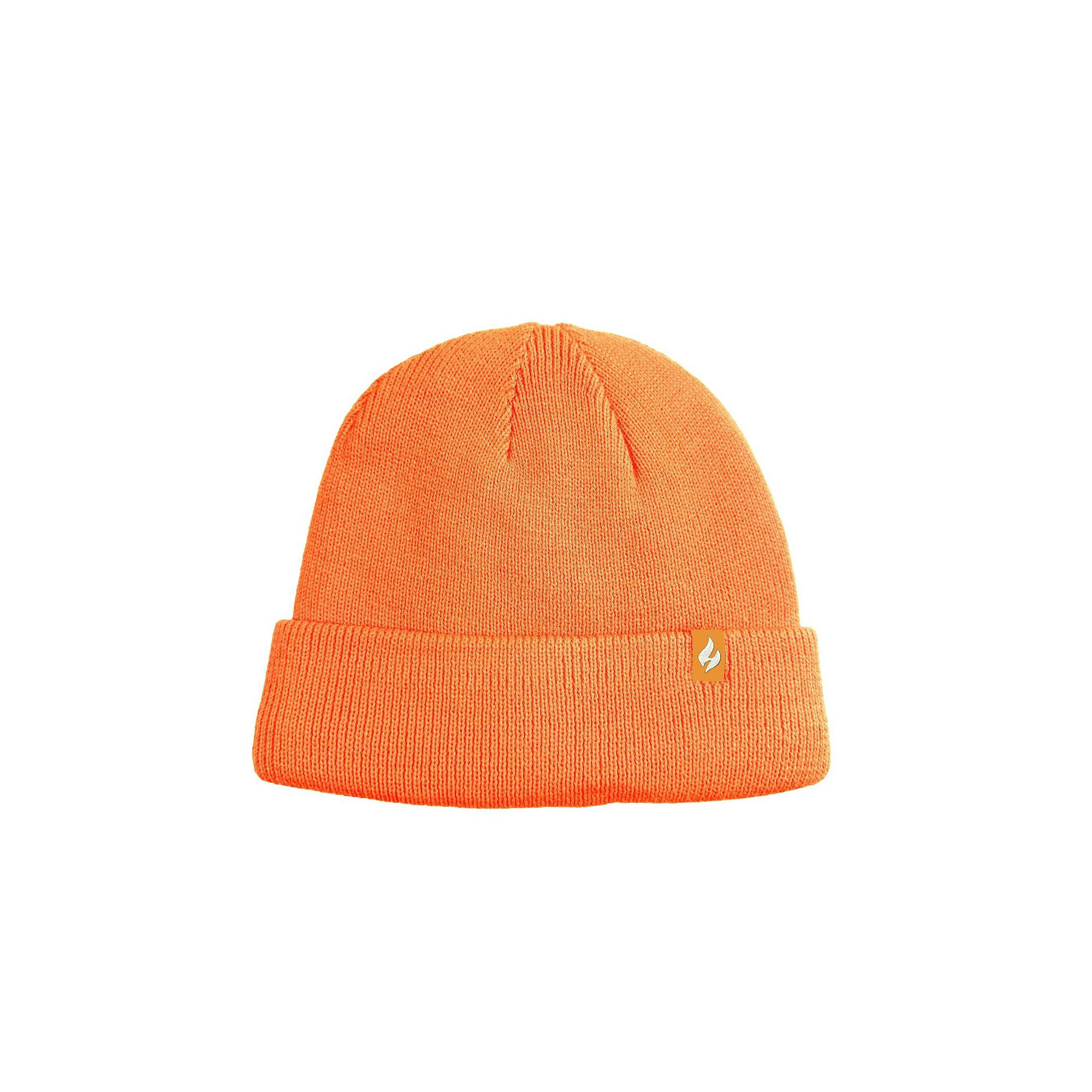 Mens Heat Holders Heatweaver Lined Roll Up Hat, Blaze Orange