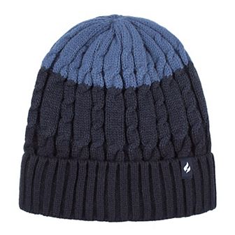 Men's Heat Holders Heatweaver Lined Cable Knit Roll Up Hat