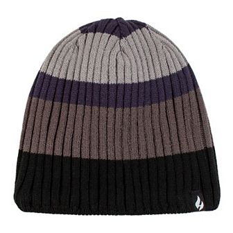 Men's Heat Holders Heatweaver Lined Ribbed Striped Hat