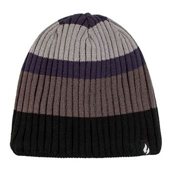 Men's Heat Holders Heatweaver Lined Ribbed Striped Hat