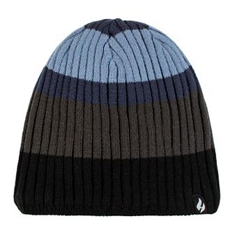 Men's Heat Holders Heatweaver Lined Ribbed Striped Hat