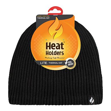 Men's Heat Holders Lite Midweight Ribbed Knit Beanie