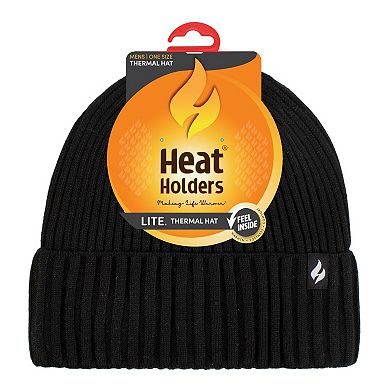 Men's Heat Holders Lite Midweight Ribbed Knit Roll Up Hat