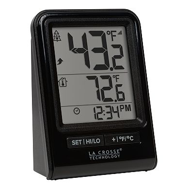 La Crosse Technology Black Battery Operated Wireless Digital Thermometer
