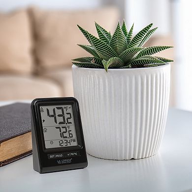 La Crosse Technology Black Battery Operated Wireless Digital Thermometer