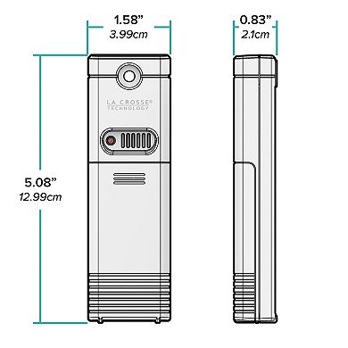 La Crosse Technology Black Battery Operated Wireless Digital Thermometer
