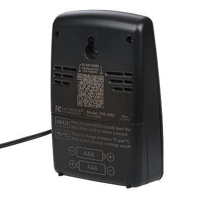 La Crosse Technology Battery Operated Digital Thermometer with Wired Probe