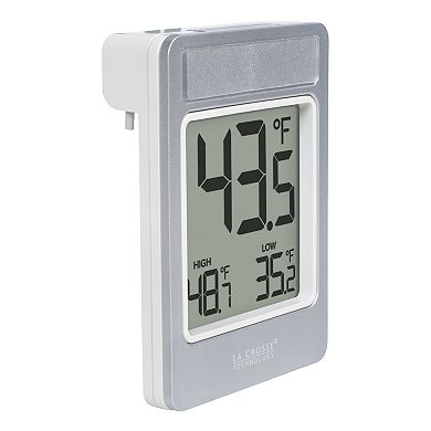 La Crosse Technology Digital Window Battery Operated Thermometer with Daily Records
