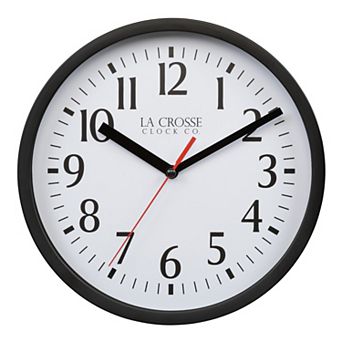 La Crosse Technology Black Basics Quartz Analog Wall Clock